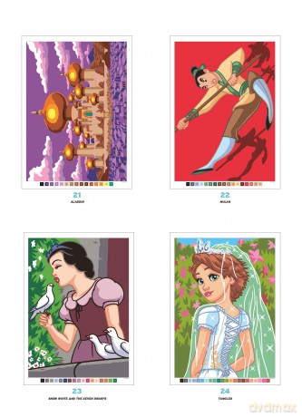 Mystery Colouring - Princesses: Reveal iconic Disney characters with colour by number - Jerémy Mariez [KSIĄŻKA]