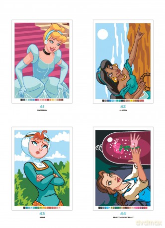 Mystery Colouring - Princesses: Reveal iconic Disney characters with colour by number - Jerémy Mariez [KSIĄŻKA]
