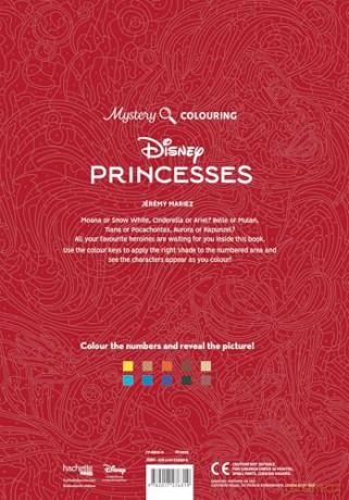 Mystery Colouring - Princesses: Reveal iconic Disney characters with colour by number - Jerémy Mariez [KSIĄŻKA]