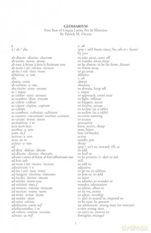 Glossarium: Pars I (Lingua Latina) - Patrick M. Owens [KSIĄŻKA]