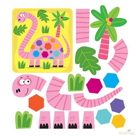 First Fun Sticker Painting: Dinosaurs: 12 Colorful Scenes to Create - Edward Miller [KSIĄŻKA]