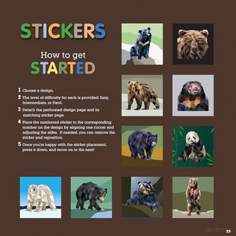 My Sticker Paintings: Bears: 10 Majestic Works of Art - Logan Powell [KSIĄŻKA]
