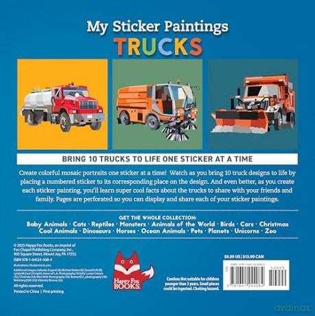 My Sticker Paintings: Trucks: 10 Massive Machines - Logan Powell [KSIĄŻKA]