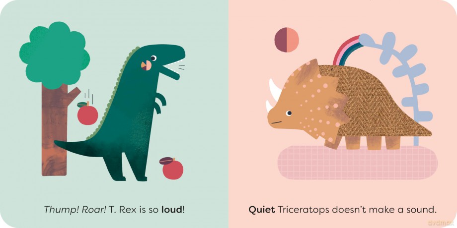 MiniTouch: Dinosaurs: Touch-and-feel first opposites - Happy Yak [KSIĄŻKA]