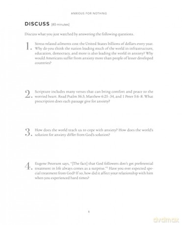 Anxious for Nothing Bible Study Guide plus Streaming Video, Updated Edition: Finding Calm in a Chaotic World - Max Lucado [KSIĄŻKA]
