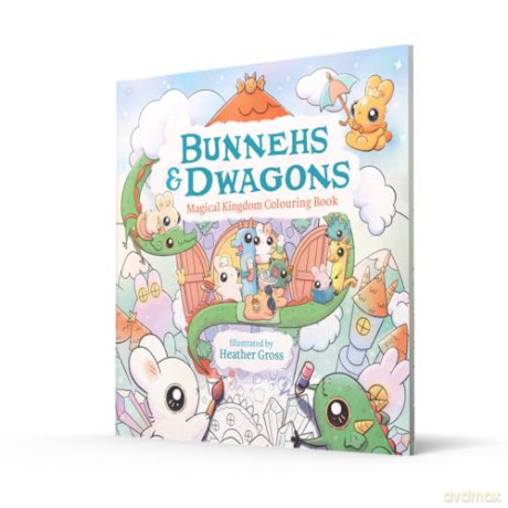 Bunnehs and Dwagons: Hygge Colouring In Scenes with Kawaii Characters - Heather Gross [KSIĄŻKA]