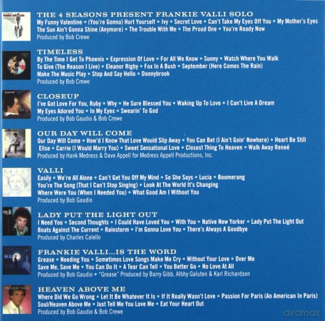Frankie Vallie & The Four Seasons: Selected Solo Works [8CD]
