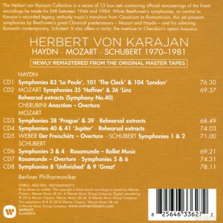 Herbert Von Karajan: The Herbert Von Karajan Collection: Haydn/Mozart/Schubert - Symphonies [CD]