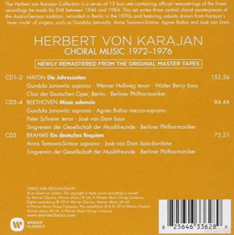 Herbert Von Karajan: The Herbert Von Karajan Collection. Haydn/Beethoven/Brahms - Choral Music (POST 1970) [5CD]