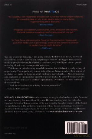 Think Twice: Harnessing the Power of Counterintuition - Michael J. Mauboussin [KSIĄŻKA]