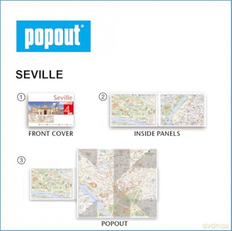 Seville PopOut Map (PopOut Maps) - PopOut Maps [KSIĄŻKA]