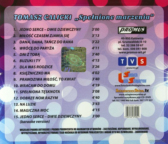 Tomasz Calicki: Spełnione marzenia [CD]