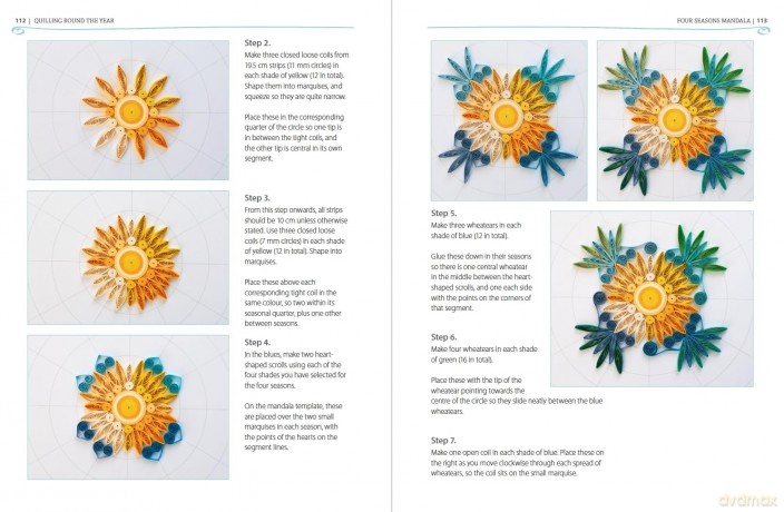 Quilling Round the Year: Beautiful Quilled Creations for Every Season - Rachel Warrillow [KSIĄŻKA]