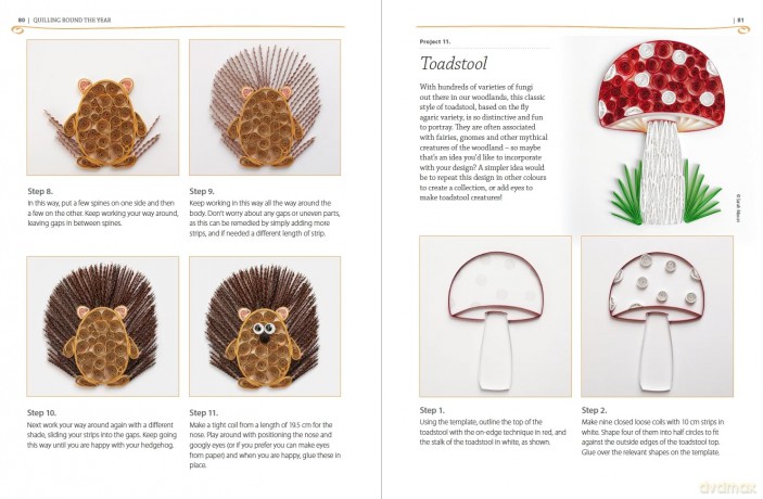 Quilling Round the Year: Beautiful Quilled Creations for Every Season - Rachel Warrillow [KSIĄŻKA]
