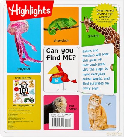 First 101 Animal Words (Highlights First 101 Words): First Words Animal Board Book, Learning to Talk Baby Book for Essential Early Language Learning - Highlights [KSIĄŻKA]