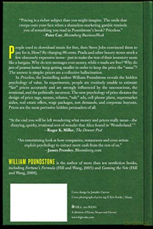 Priceless: The Myth of Fair Value (and How to Take Advantage of It) - William Poundstone [KSIĄŻKA]