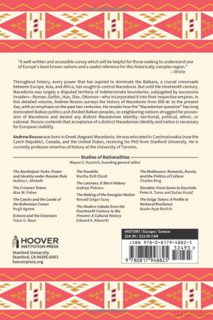 Macedonia and the Macedonians: A History (Studies of Nationalities) - Andrew Rossos [KSIĄŻKA]