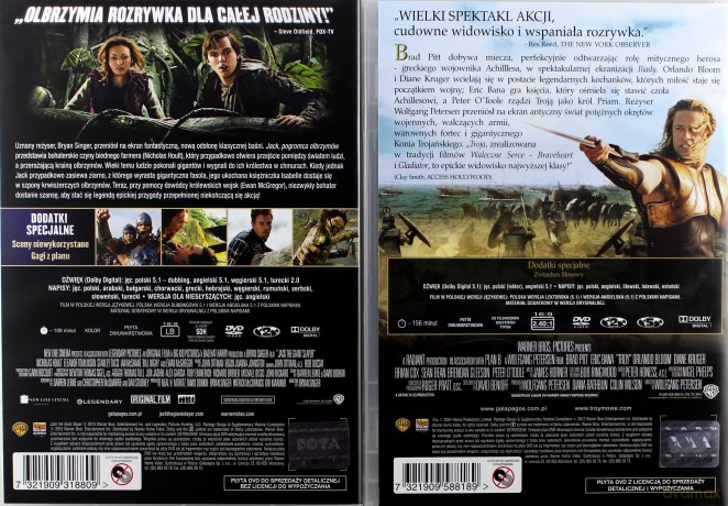 Hity Warner Bros Kolekcja: Troja/ Jack Pogromca Olbrzymów [BOX] [2DVD] 
