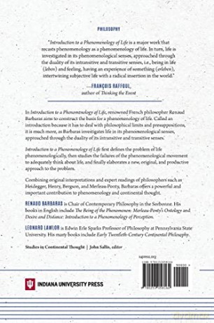 Introduction to a Phenomenology of Life (Studies in Continental Thought) - Renaud Barbaras [KSIĄŻKA]