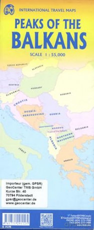 Balkans: Peaks of The Balkans: 1:2750000 [KSIĄŻKA]