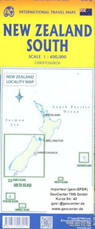 New Zealand South Island: ITM Map 1:600000 [KSIĄŻKA]