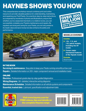 Ford Fiesta 2017 to 2023 Petrol: Owners Workshop Manual - Now includes additional online repair data [KSIĄŻKA]