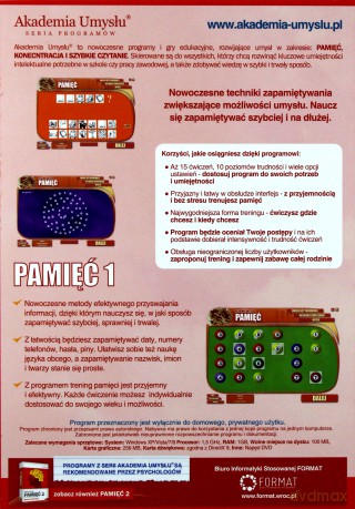 Akademia umysłu - Pamięć 1 i 2 pakiet [PROGRAM PC]