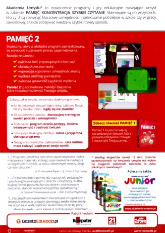 Akademia umysłu - Pamięć 1 i 2 pakiet [PROGRAM PC]