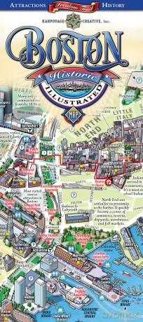 Boston Historic Illustrated Map - Michael Karpovage [KSIĄŻKA]