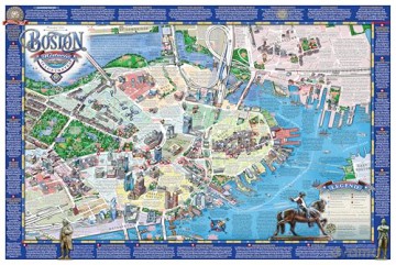 Boston Historic Illustrated Map - Michael Karpovage [KSIĄŻKA]