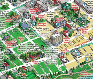 Charleston Historic District Illustrated Map - Michael Karpovage [KSIĄŻKA]