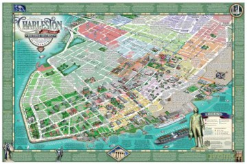 Charleston Historic District Illustrated Map - Michael Karpovage [KSIĄŻKA]