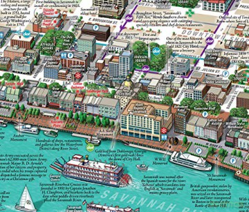 Savannah Historic District Illustrated Map. - Michael Karpovage [KSIĄŻKA]