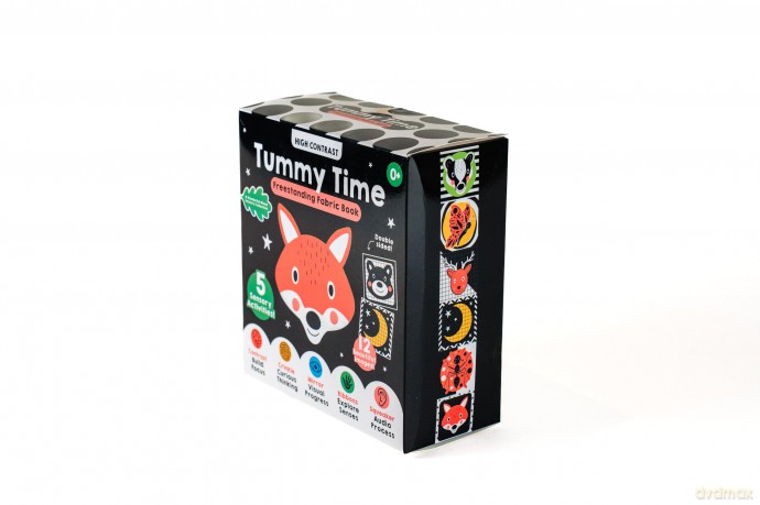 A High-Contrast Tummy Time Black-and-White Sensory Rag Book: Part of the A Wonderful Wood Collection for Newborns and Babies 0-2 years - Lily Fossett [KSIĄŻKA]