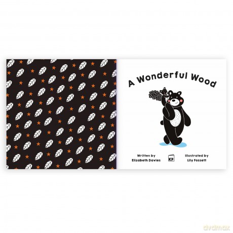 A Wonderful Wood: A Black-and-White High-Contrast Storybook for Newborns and Children aged 0-5 - Elizabeth Davies [KSIĄŻKA]