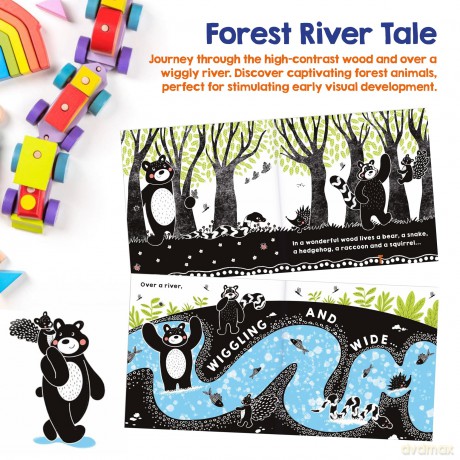 A Wonderful Wood: A Black-and-White High-Contrast Storybook for Newborns and Children aged 0-5 - Elizabeth Davies [KSIĄŻKA]