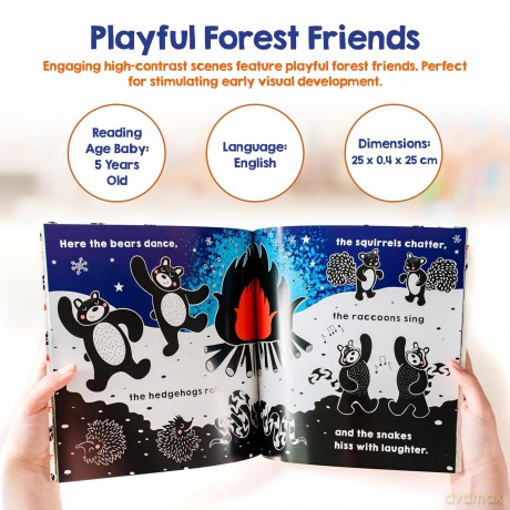 A Wonderful Wood: A Black-and-White High-Contrast Storybook for Newborns and Children aged 0-5 - Elizabeth Davies [KSIĄŻKA]