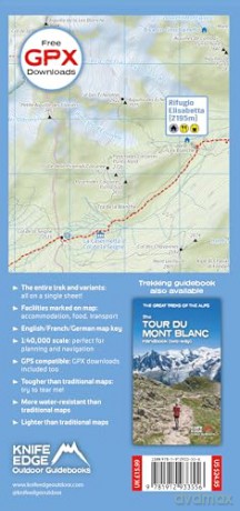 Tour du Mont Blanc - Trekking Map (Great Treks of the Alps) - Andrew McCluggage [KSIĄŻKA]
