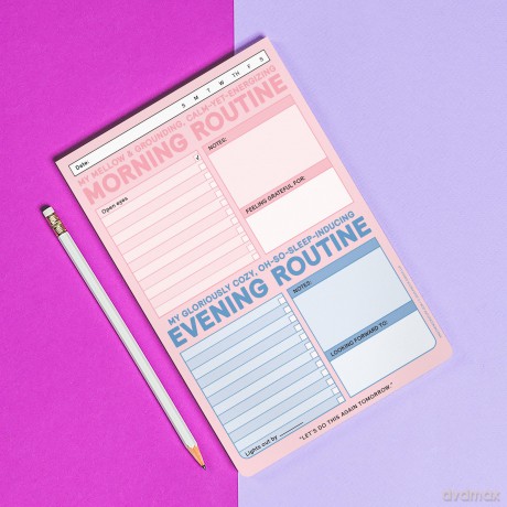 Knock Knock 1-Count AM/PM Routine Pad, Morning and Evening Routines Habit Tracker Notepad, 6 x 9-Inches Each [KSIĄŻKA]