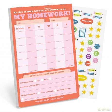 Knock Knock Kids Homework Stuff Can-Do Pads: Weekly Tracker Pad Can-do Pad With Sticker Sheet (Knock Knock Kids Can-do Pads) - Knock Knock Kids [KSIĄŻKA]