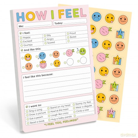 Knock Knock Kids How I Feel Playtime Pads: Playtime Pad With Sticker Sheet (Knock Knock Kids Playtime Pads) - Knock Knock Kids [KSIĄŻKA]