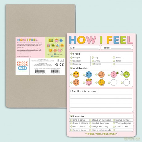 Knock Knock Kids How I Feel Playtime Pads: Playtime Pad With Sticker Sheet (Knock Knock Kids Playtime Pads) - Knock Knock Kids [KSIĄŻKA]