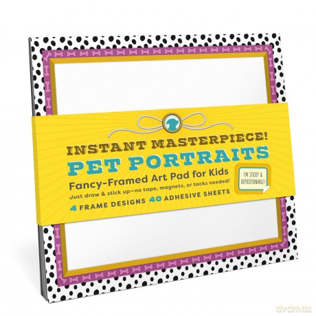Knock Knock Kids Pet Portraits Sticky Art Frames Pad (Knock Knock Kids Sticky Art Frame Pads) - Knock Knock Kids [KSIĄŻKA]