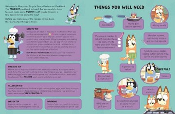 Bluey: Bluey and Bingo's Fancy Restaurant Cookbook: A fun and easy recipe book for kids, with wipe-clean pages - Bluey [KSIĄŻKA]