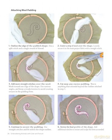 Embroidering Animals with Color and Texture: 25 Cute Critters with Pop-Up Details and Stumpwork - Jessica Long [KSIĄŻKA]