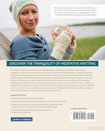 Simple Designs for Meditative Knitting: 19 Easy, Beautiful Patterns for a Mindful Experience - Barbara Breen [KSIĄŻKA]