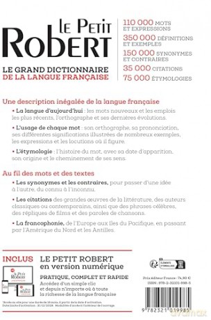 Le Petit Robert de la langue francaise et sa version numerique - 2026: Hardback Desk Edition including free access to the online dictionary for 36 months (Dictionnaires Langue Francaise) - Alain Rey [KSIĄŻKA]