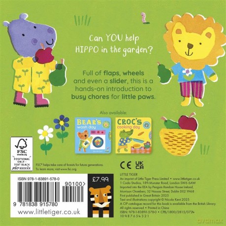 Hippo's Garden Day (Busy Chores for Little Paws, 3) - Nicola Kent [KSIĄŻKA]