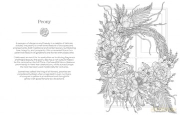 The Language of Flowers Colouring Book: Botanicals from Around the World and their Meanings - Stratten Peterson [KSIĄŻKA]