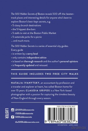The 500 Hidden Secrets of Boston - Natalia Ivanytsky [KSIĄŻKA]
